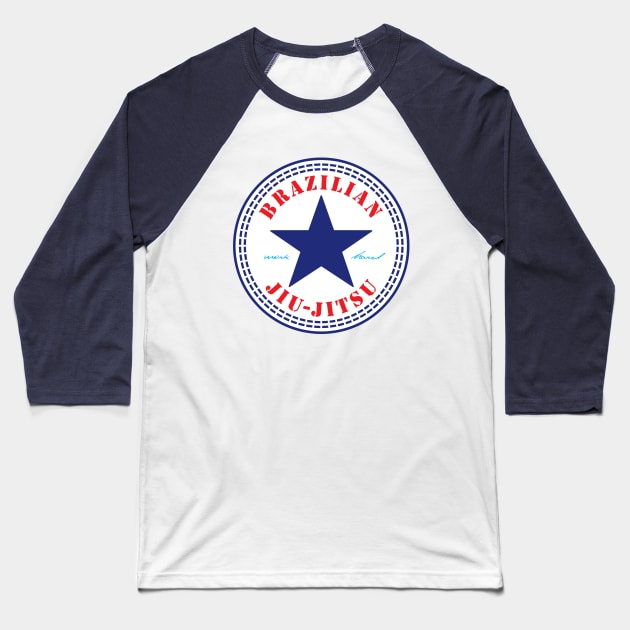 Brazilian Jiu Jitsu Baseball T-Shirt by fimbis